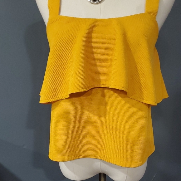 Madewell Mustard Layered Tank Top - Picture 3 of 12